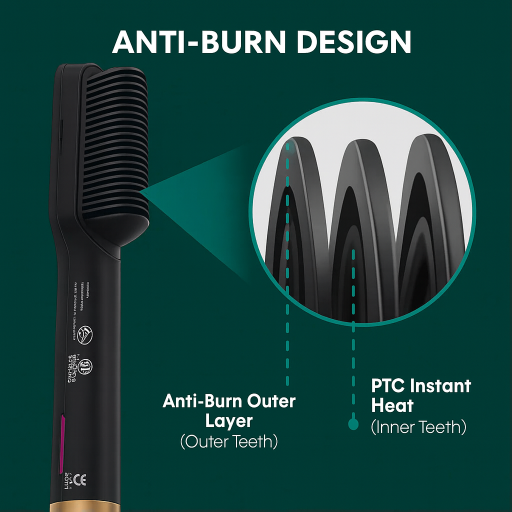 Straight comb – salon-smooth hair in just one stroke